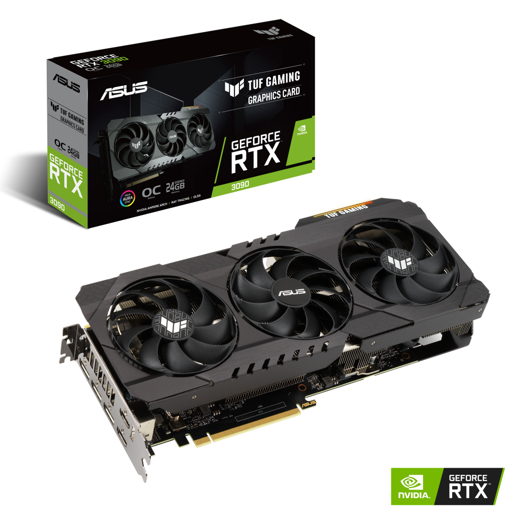 Asus Video Card Tuf Rtx3090 O24g Gaming Geforce Rtx 3090 Gaming 24gb Gddr6x 384bit Retail 8566