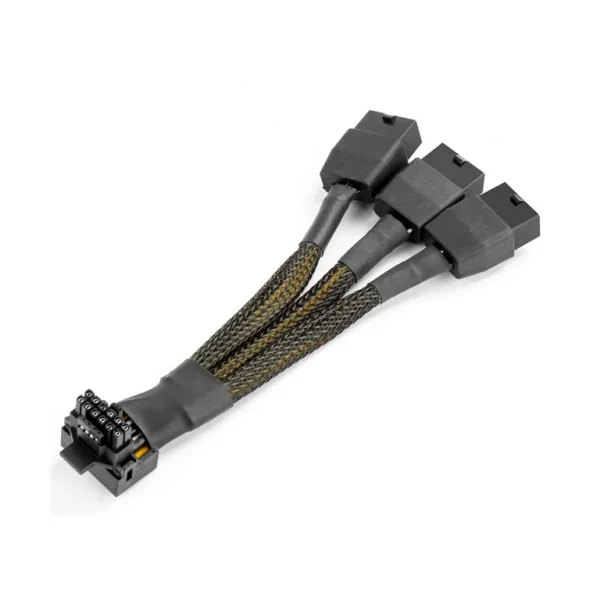 3X 8 Pin Pcie Extension to PCIE 5.0 Right Angle 16 Pin 12+4Pin Supply Adapter