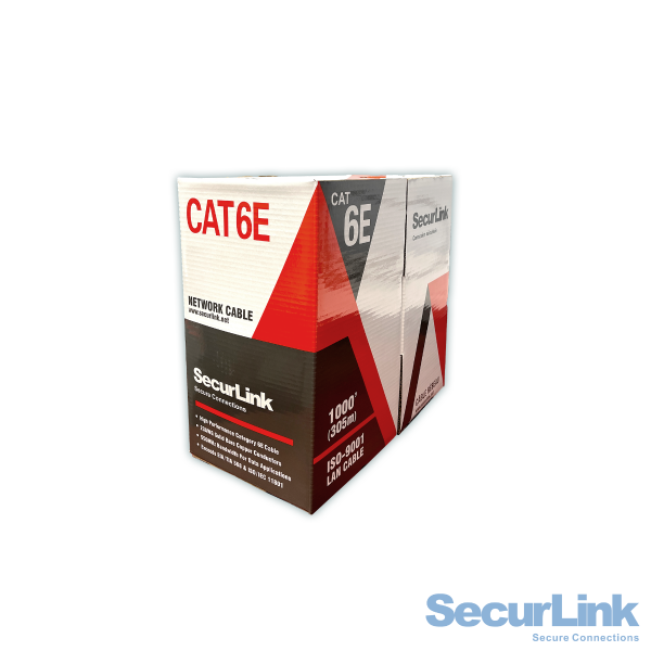 Securlink Cat 6E FT4 CMR Solid Pure Copper Cable 1000FT Purple