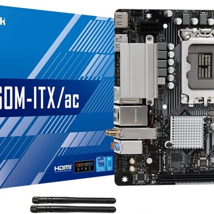 ASRock B660M-ITX/AC LGA 1700 Intel B660 SATA 6Gb/s DDR4 Mini ITX Motherboard