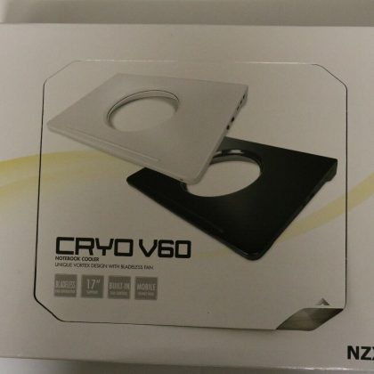 NZXT Cryo V60 Dual 75mm Fan Laptop Cooler White w Built in USB Hub