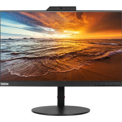 ThinkVision T22v-10 21.5 inch Wide FHD 1080P IPS with Built-in Speakers, Webcam and Height Adjustable Tilt, Pivot, Swivel Refurbished