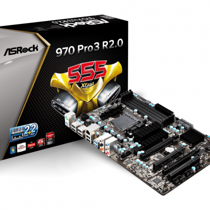 ASRock 970 PRO3 R2.0 AM3+/AM3 AMD 970 SATA 6Gb/s USB 3.0 ATX AMD Motherboard with UEFI BIOS