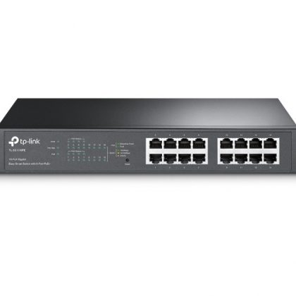 TP-Link Networking Switch TL-SG1016PE 16Port Gigabit Easy Smart PoE Switch with 8-Port PoE+ Retail