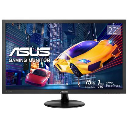 ASUS 21.5″ FHD 75Hz 1ms GTG TN LED FreeSync Gaming Monitor (VP228QG) – Black