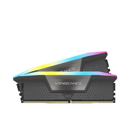 CORSAIR Vengeance RGB DDR5 CMH96GX5M2E6000C36 RAM 96GB (2x48GB) 6000MHz CL36-44-44-96 1.35V Intel XMP 3.0 Desktop Computer Memory – Black
