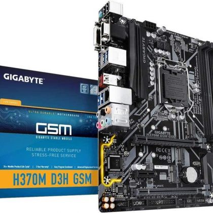 GIGABYTE H370M D3H GSM LGA 1151 (300 Series) Intel H370 SATA 6Gb/s Micro ATX Intel Motherboard