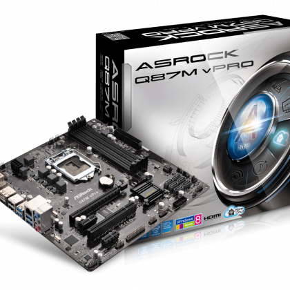 Asrock Q87M vpro Motherboard Socket 1150 4DDR3 MATX