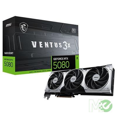 GeForce RTX 5080 MSI VENTUS 3X OC PLUS 16GB PCI-E w/ HDMI, Triple DP