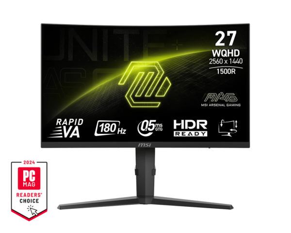MSI MAG 27 in. QHD 2k (2560 x 1440) Curved Gaming Monitor (2560 x 1440) 275CQPF 180Hz 0.5ms