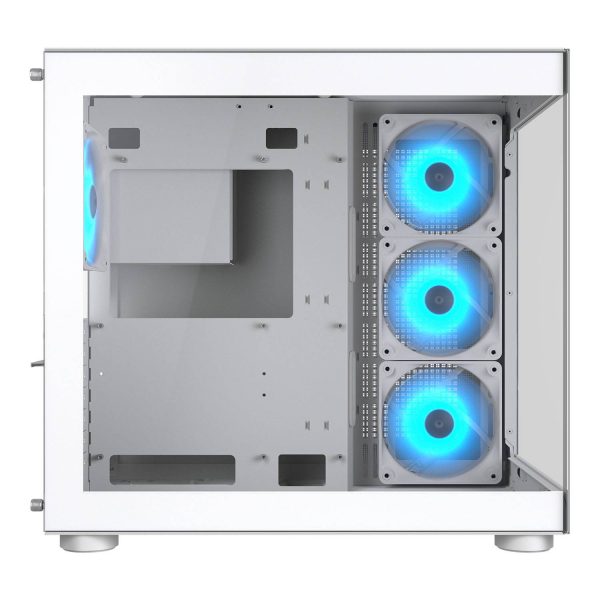 Cougar FV150 RGB Mid Tower ATX Computer Case, Tempered Glass Side Panel, 4 x 120mm ARGB Fans Pre-Installed, White - Image 6