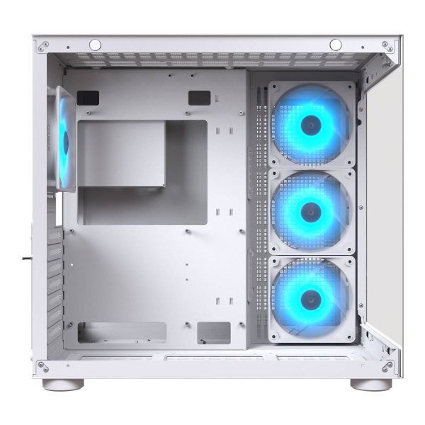 Cougar FV150 RGB Mid Tower ATX Computer Case, Tempered Glass Side Panel, 4 x 120mm ARGB Fans Pre-Installed, White - Image 7