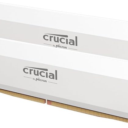 Crucial Pro CP2K32G60C40U5W DDR5 RAM 64GB Kit (2x32GB) 6000MHz CL40, White, Desktop Gaming Memory, Intel XMP 3.0 & AMD Expo Compatible