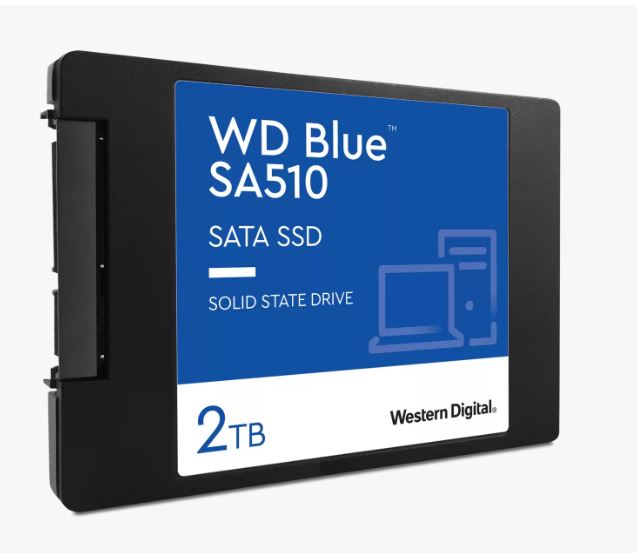 Western Digital 2TB WD Blue SA510 SATA Internal Solid State Drive SSD WDBB8H0020BNC-WRSN SATA III 6 Gb/s, 2.5"/7mm, Up to 560 MB/s