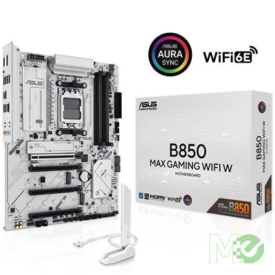 B850 MAX GAMING WIFI W w/ DDR5-8000+(OC), PCIe 5.0, 3x M.2 Slots, 2.5GB LAN, WiFi 6E, BT 5.3, White