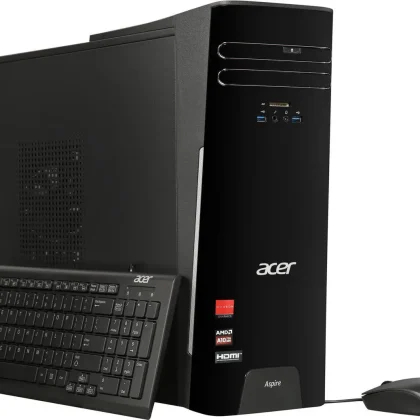 Refurbished: Acer Desktop Aspire TC-281-EB11 AMD A10-9700 8GB DDR4 1TB HDD AMD Radeon R7 Windows 11 Home with 21inch Monitor KB Mice Speakers