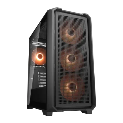 COUGAR MX600 MX600 Mini V2 Pro Case -3X 120mm Front RGB Fans 1X120mm Rear Fan Black Mini Tower