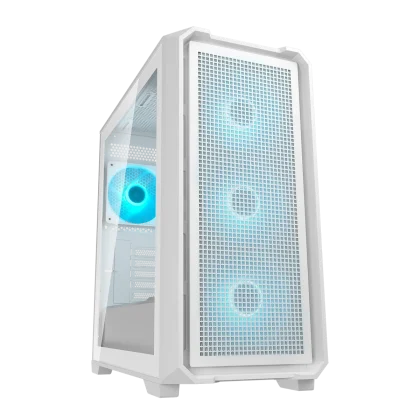 COUGAR MX600 MX600 Mini V2 Pro Case -3X 120mm Front RGB Fans 1X120mm Rear Fan White Mini Tower