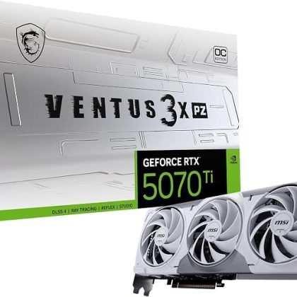 MSI GeForce RTX 5070 Ti VENTUS 3X PZ OC Graphics Card White